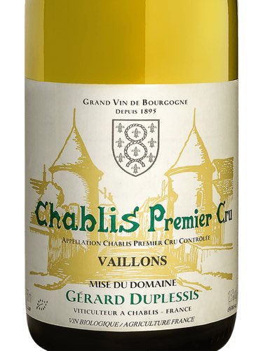 Chablis, Vaillons, 1er Cru, Domaine Gerard Duplessis, Burgundy